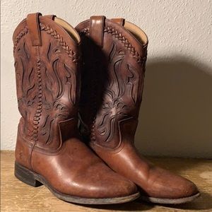 Frye Western Embroidered Mid Calf Boot